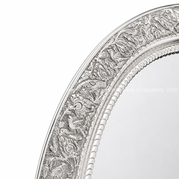 آینه شمعدان نقره silver silver - آینه شمعدان نقره