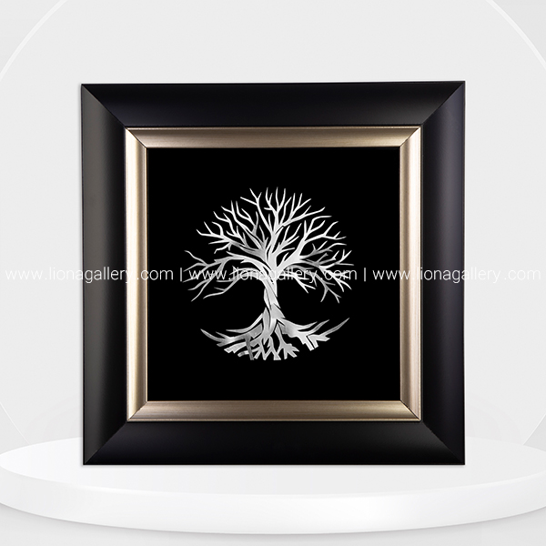 گل نقره | تابلو نقره مدرن طرح درخت | نقره 840 عیار | کد 18.70| قیمت
