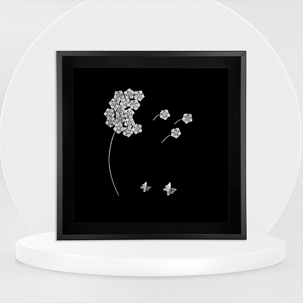 گل نقره کادویی (تابلو شاخه گل نقره جدیدترین 1403-2024) | نقره لیونا - تابلو گل نقره طرح گل تک | نقره 840 عیار | کد 16.08 | قیمت
